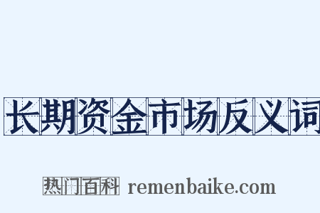 长期资金市场反义词是什么意思的图片